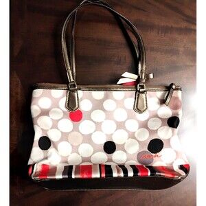 Coach Poppy Watercolor Polka Dot Women Tote Bag